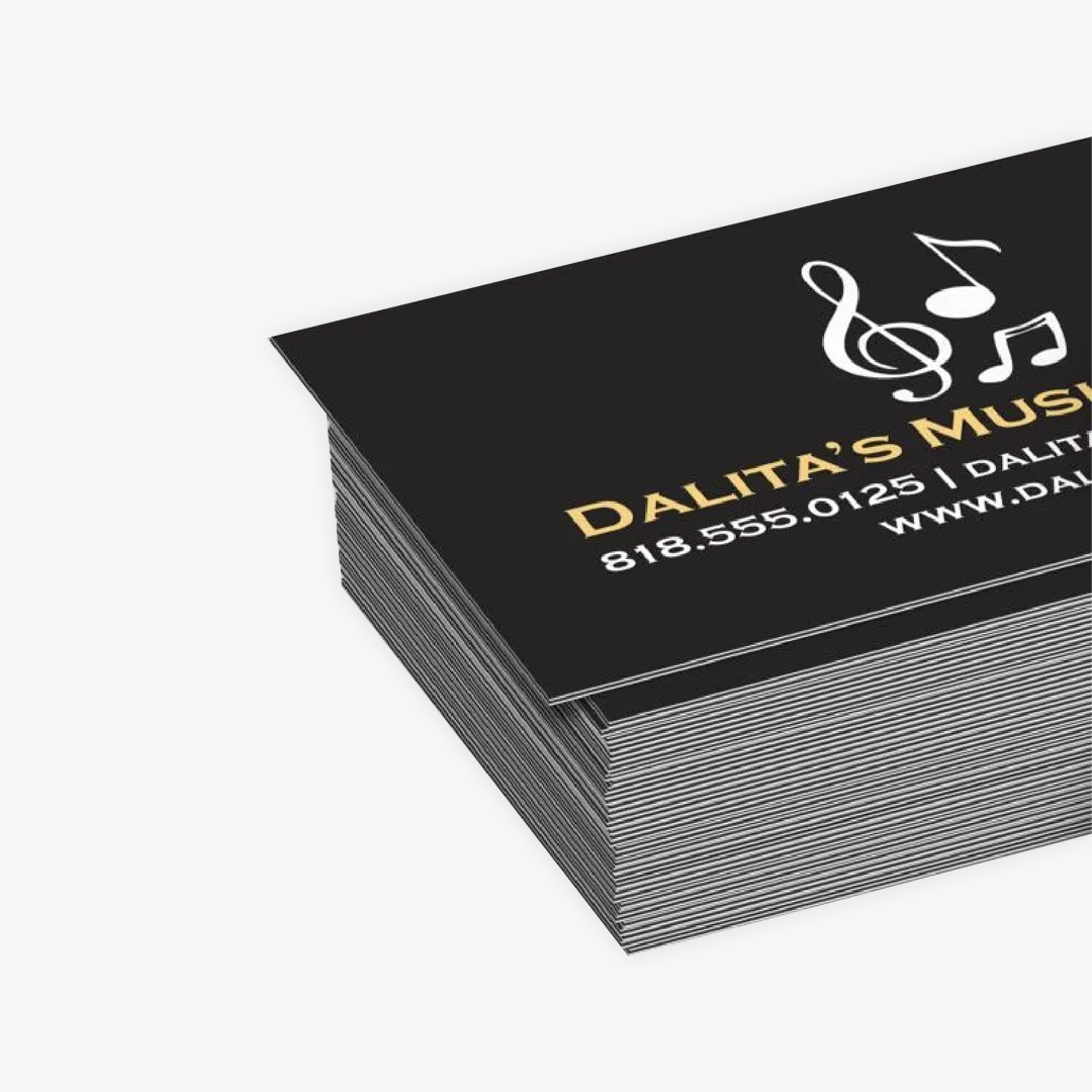 32PT Black Edge Business Cards