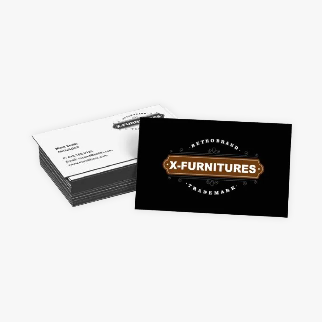 32PT Black Edge Business Cards