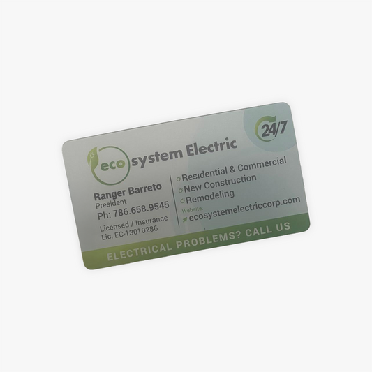 Frosted Plastic Business Cards