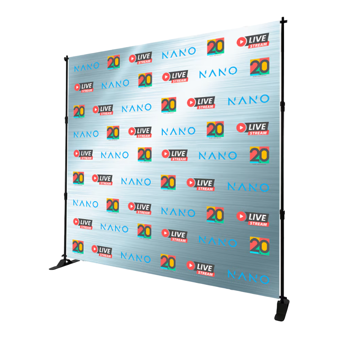8Ft Step & Repeat Backdrop