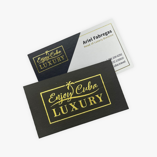 Suede w/ Raised Foil Business Cards